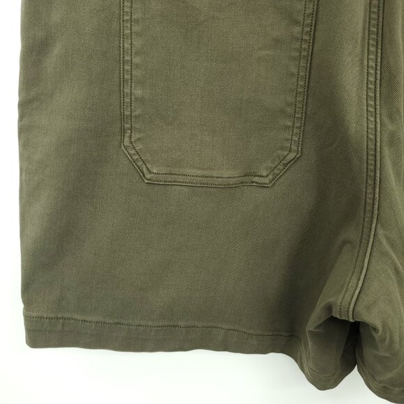 Spanx Pull On Stretch Twill Midi Shorts XL Pine Green - Picture 12 of 16